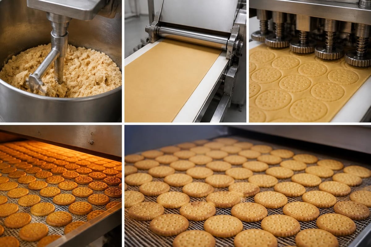 Marie biscuit manufacturing process