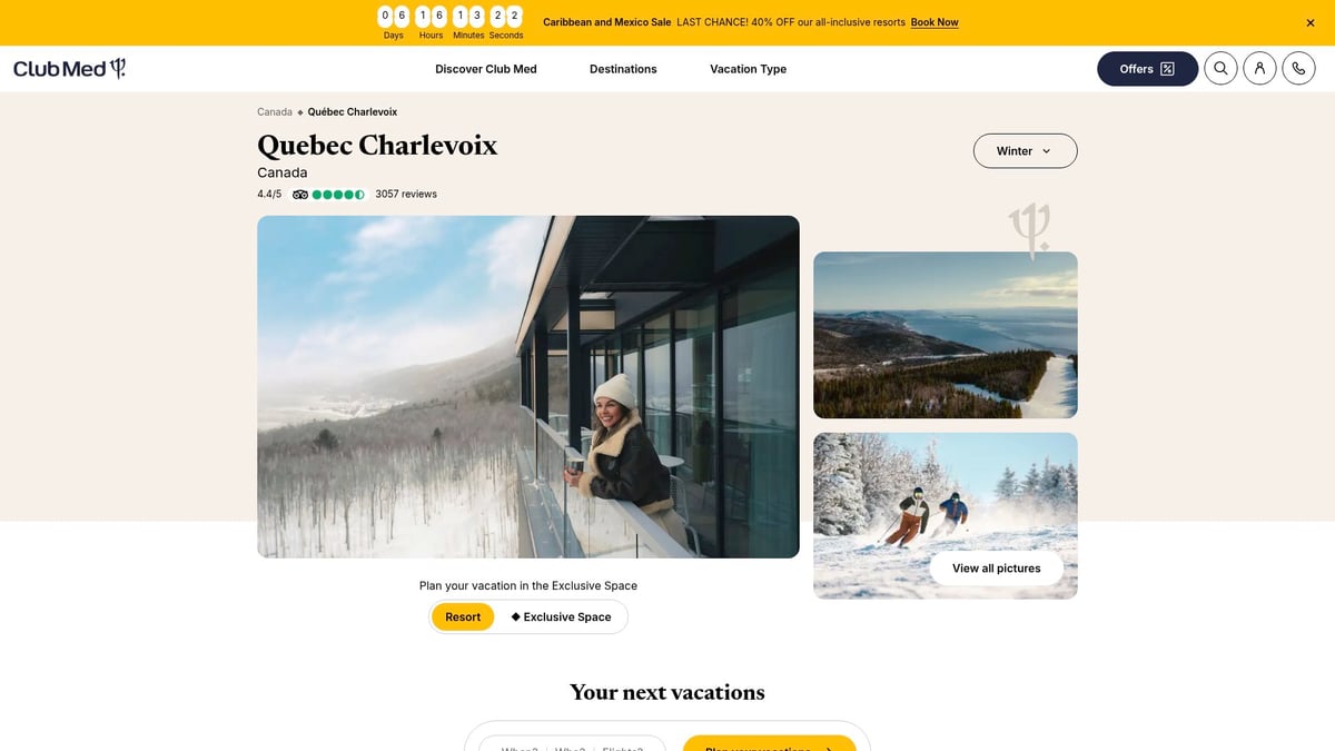 9 Amazing All Inclusive Vacation Specials to Book in 2026 - Club Med Québec Charlevoix – Canadian Nature Retreat