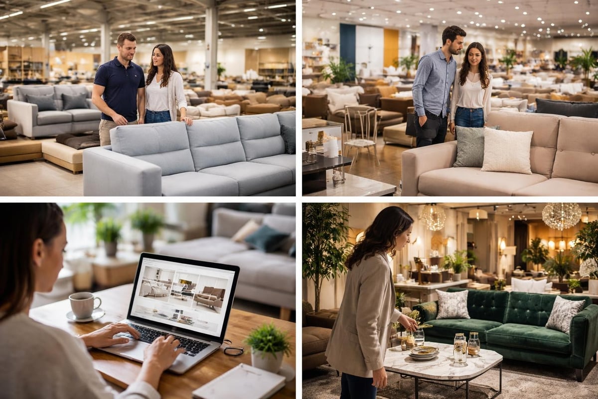 Different types of furniture outlets