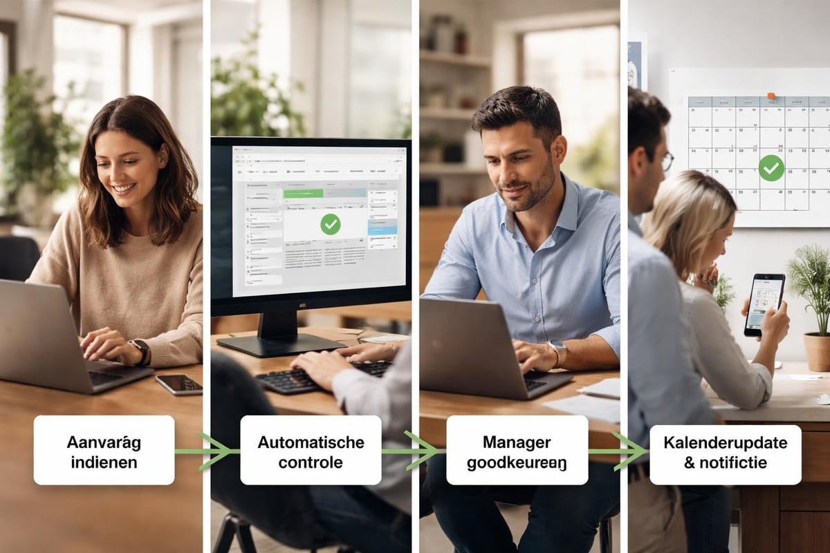 Verlofregistratie workflow overzicht