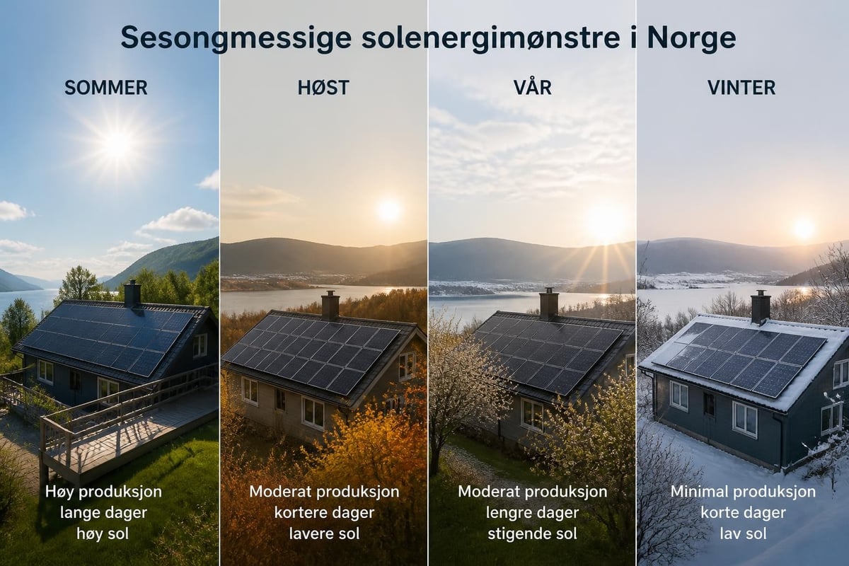 Sesongvariasjoner solenergi Norge