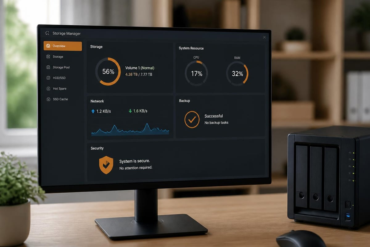 NAS monitoring dashboard