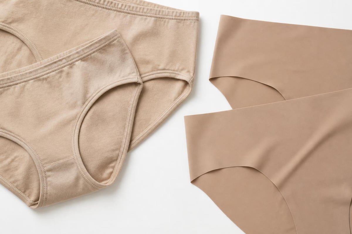 Comparison of traditional vs seamless underwear construction