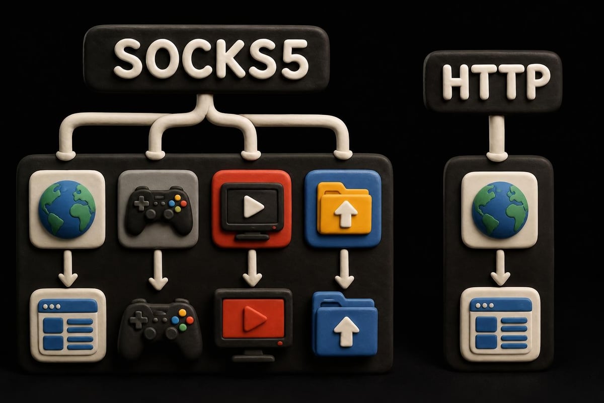 SOCKS5 vs HTTP protocol comparison