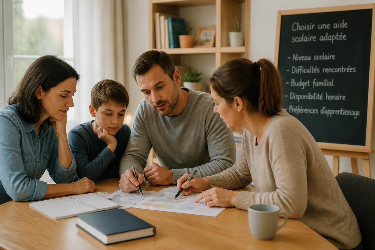 Critères de choix d'aide scolaire
