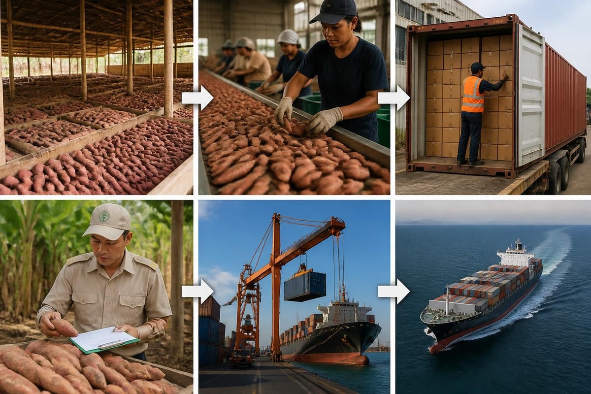 Sweet potato export logistics