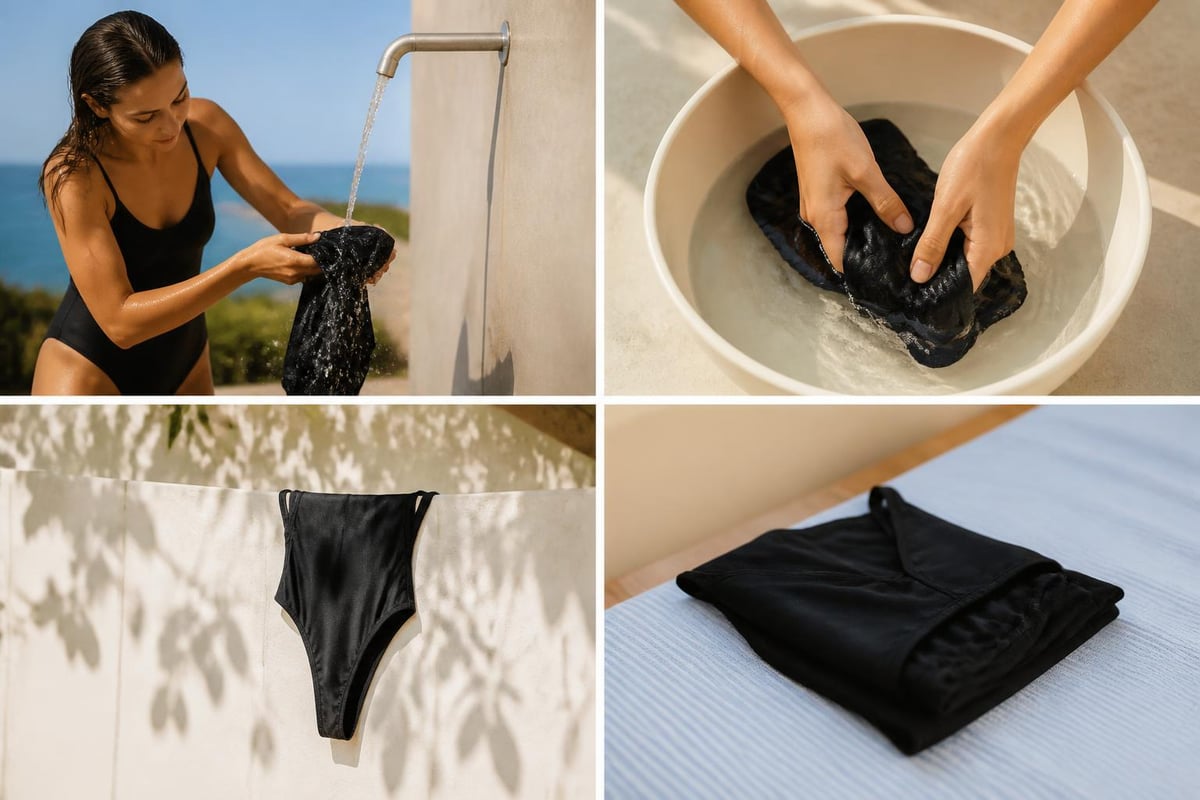 Surf swimsuit care routine