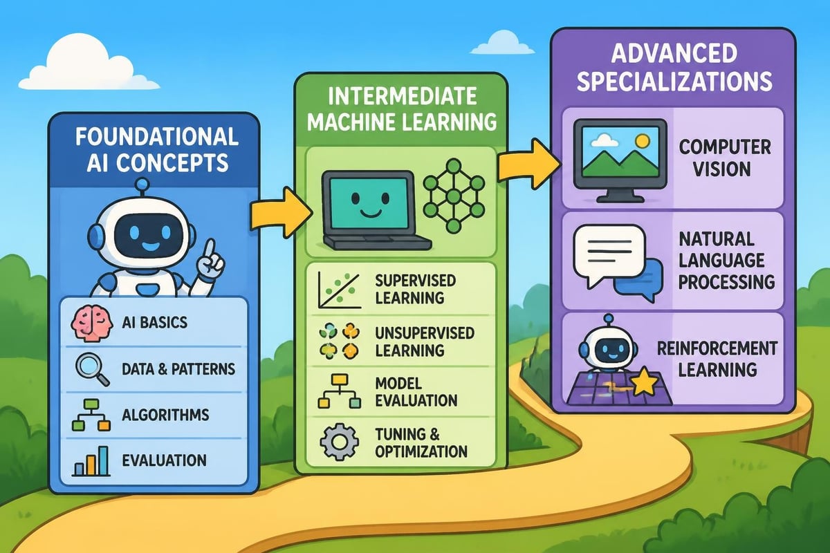 AI learning path progression