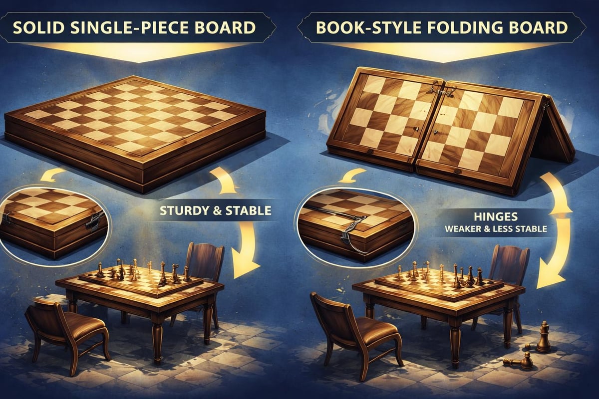 Chess board construction types