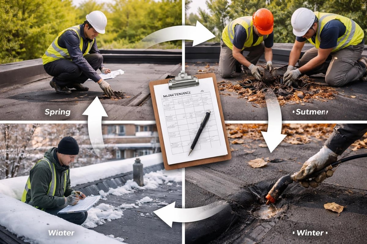 Modified roofing maintenance workflow