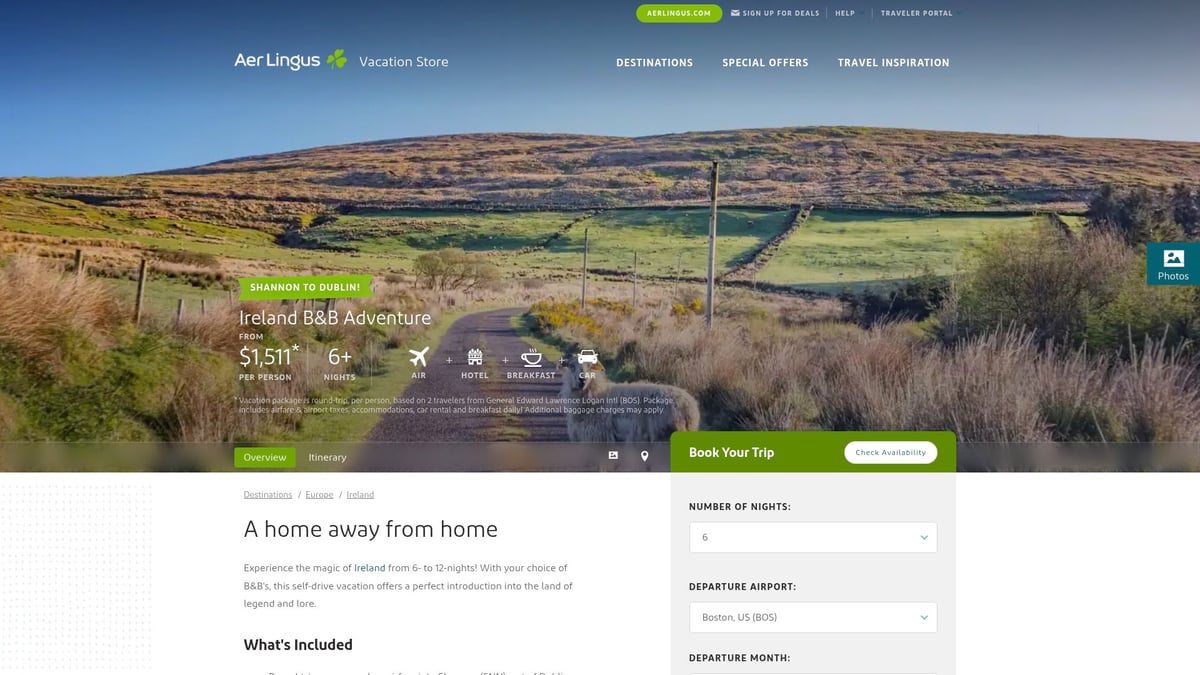 7 Best Ireland Tour Packages for 2026: Unforgettable Escapes - Ireland B&B Adventure – Aer Lingus Vacation Store