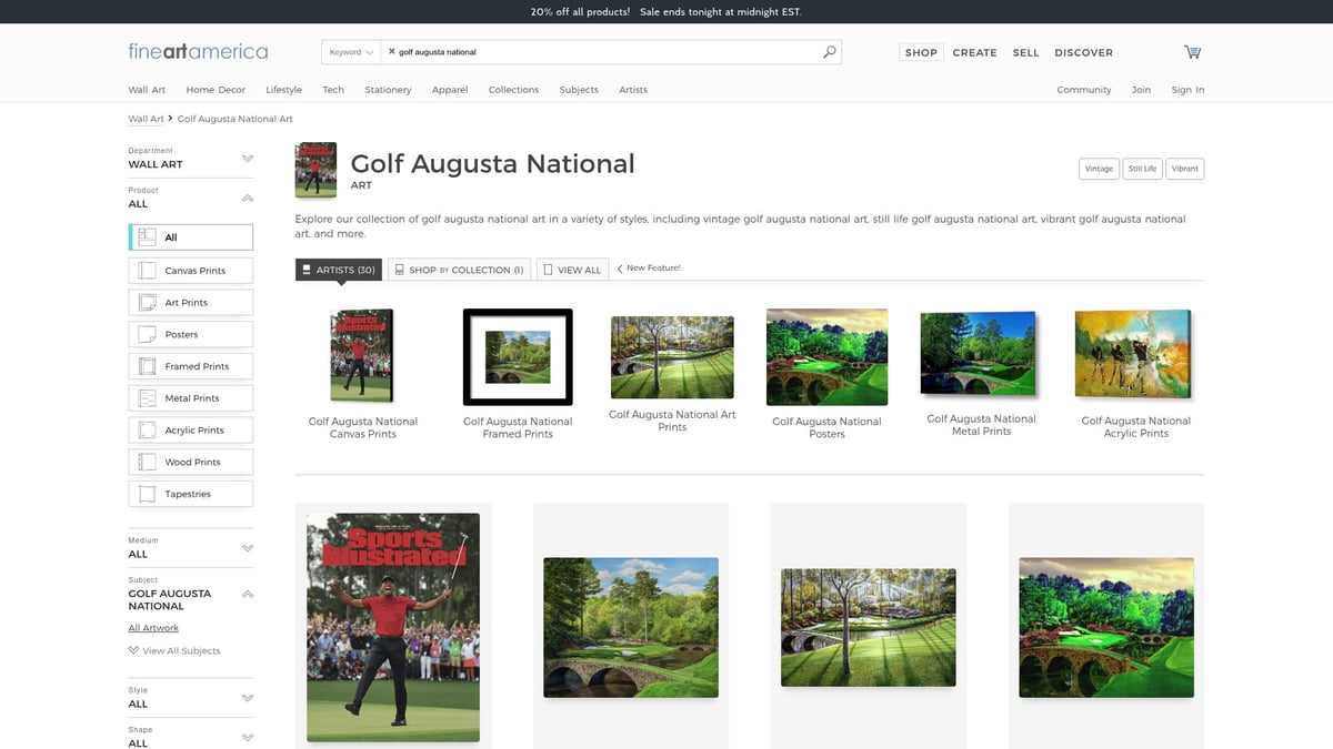 9 Amazing Golf Posters Framed for Stylish Walls in 2026 - Augusta National Watercolor Print by Fine Art America