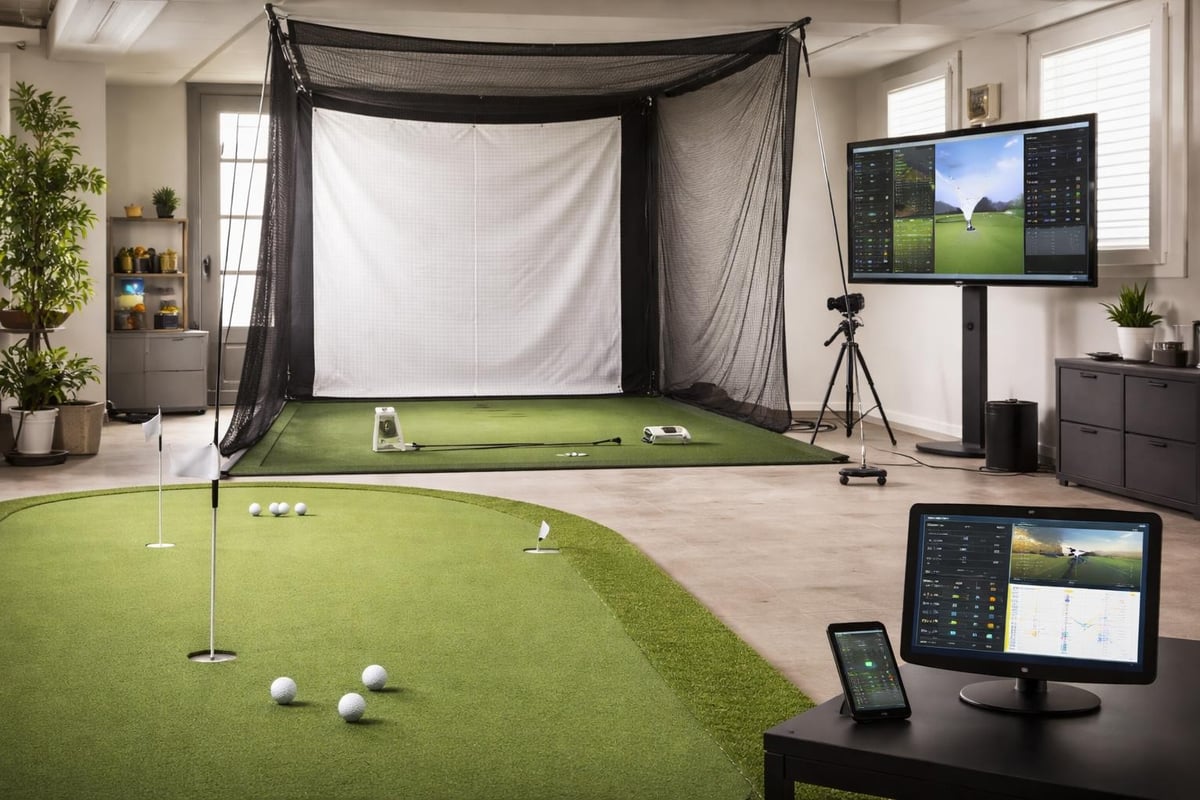 Home golf practice setup