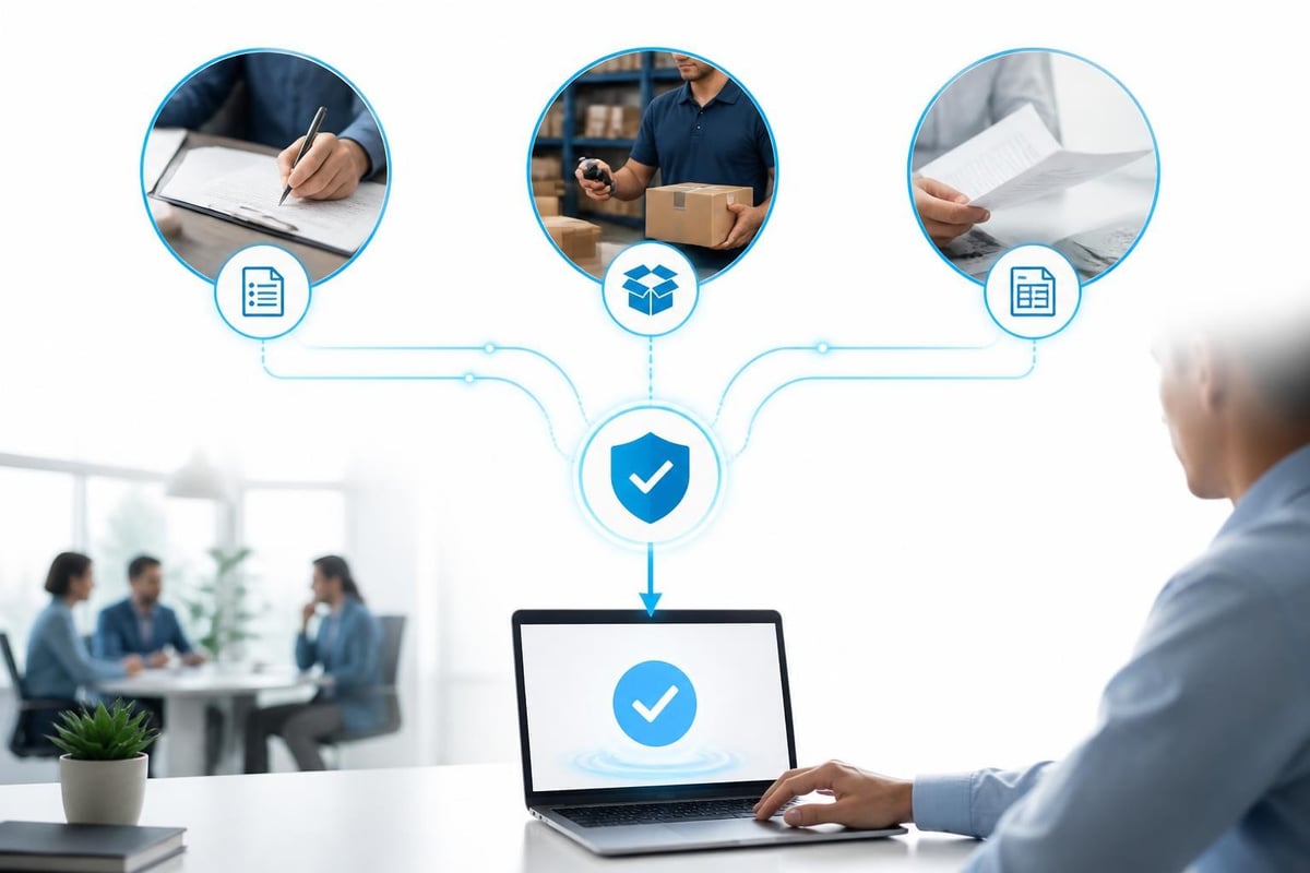 Three-way matching process