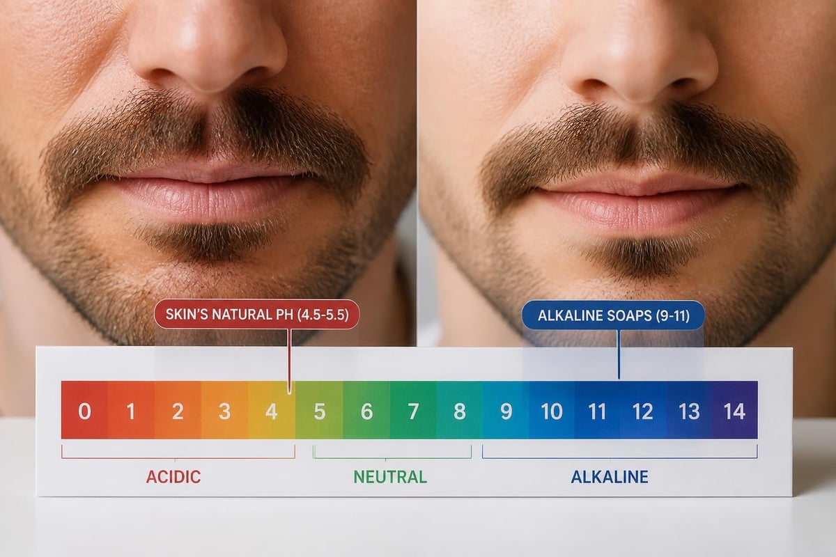 PH balance in mustache care