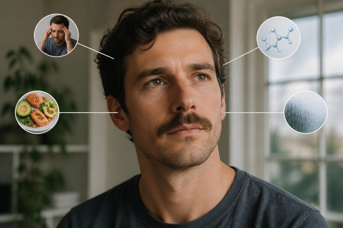 Biological factors in mustache skin health