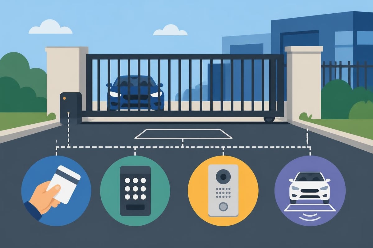 Commercial Sliding Gate Access Control Integration