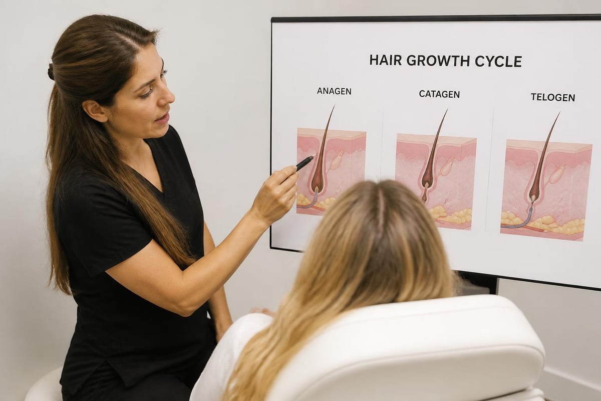 Laser hair removal treatment cycle
