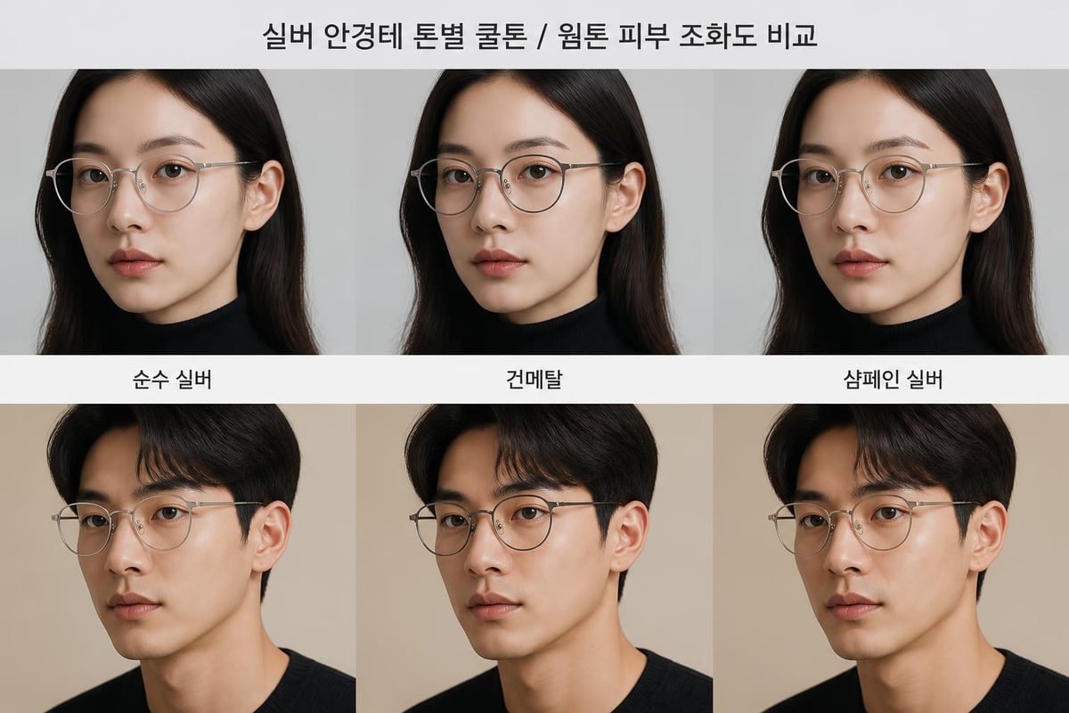 피부톤별 실버 프레임