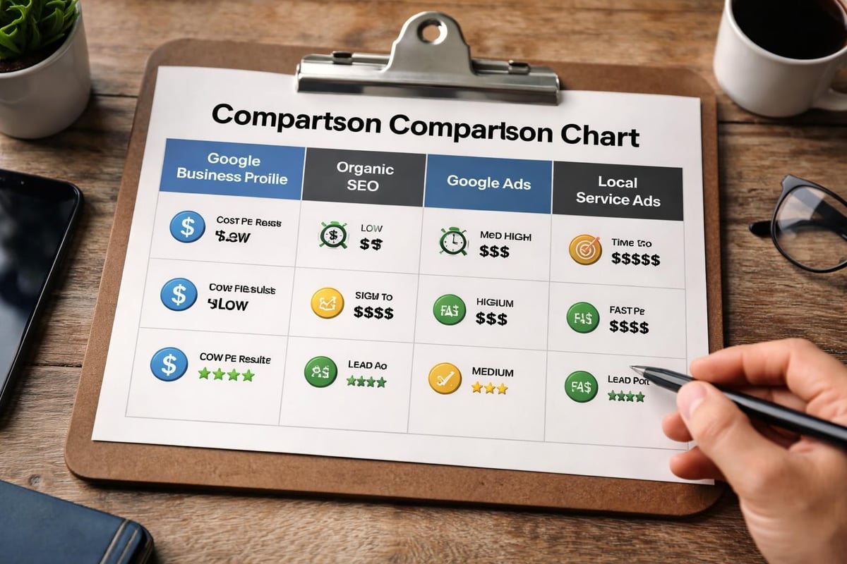 Plumbing marketing channels comparison