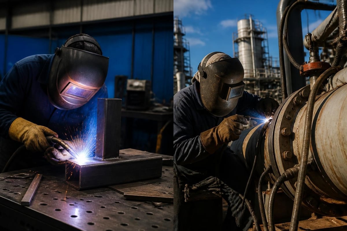 Shop and field welding comparison