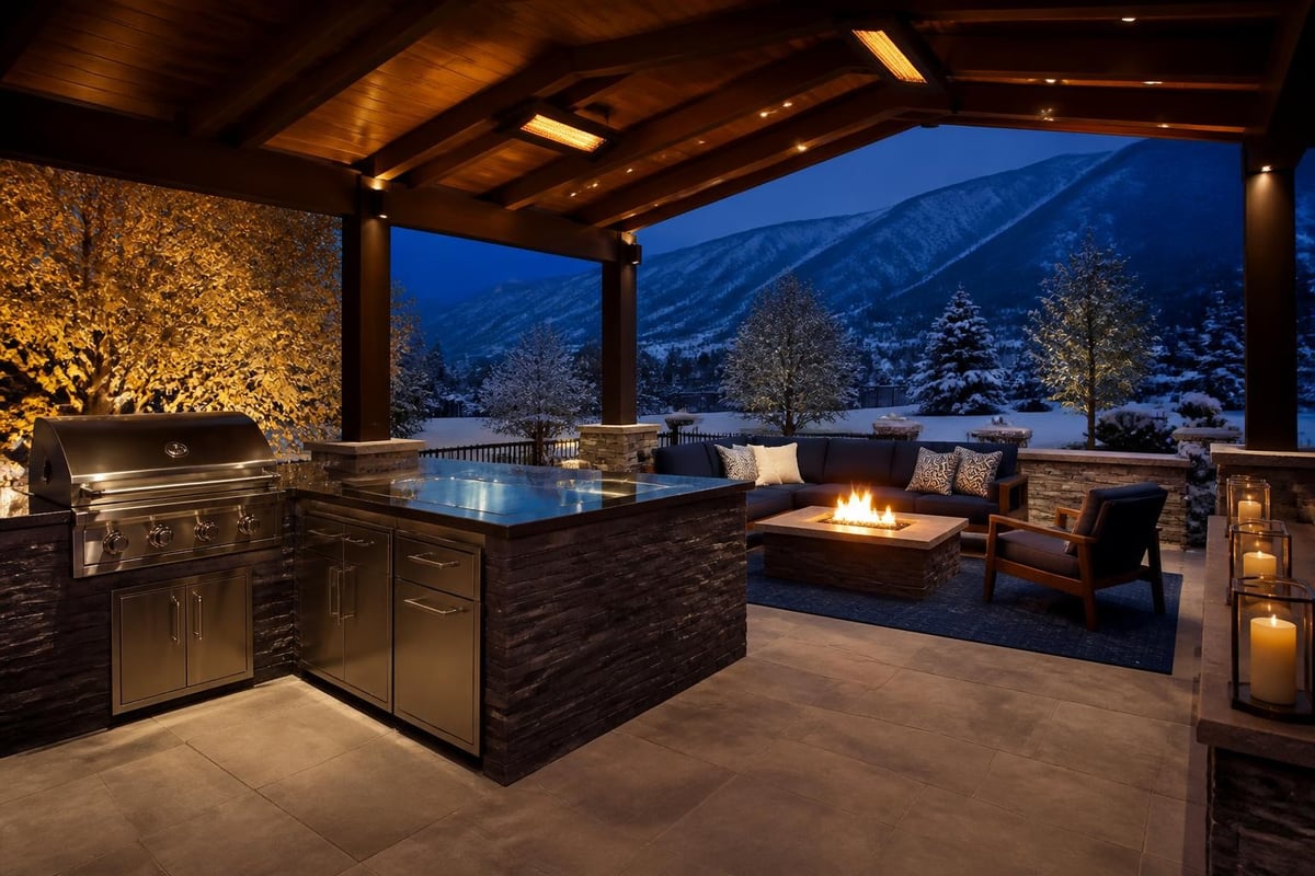 Year-round outdoor barbeque functionality