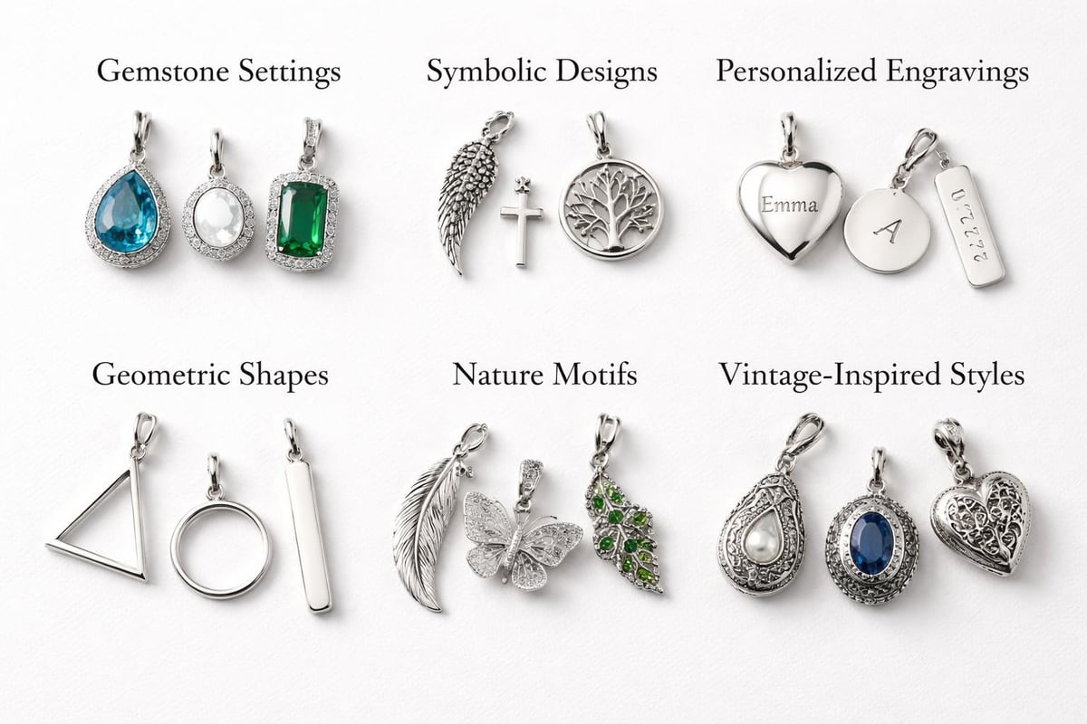 Silver pendant design categories