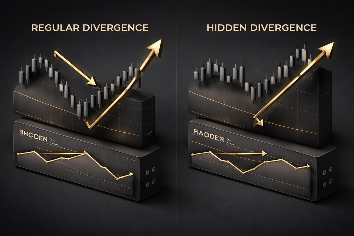 Regular versus hidden divergence patterns