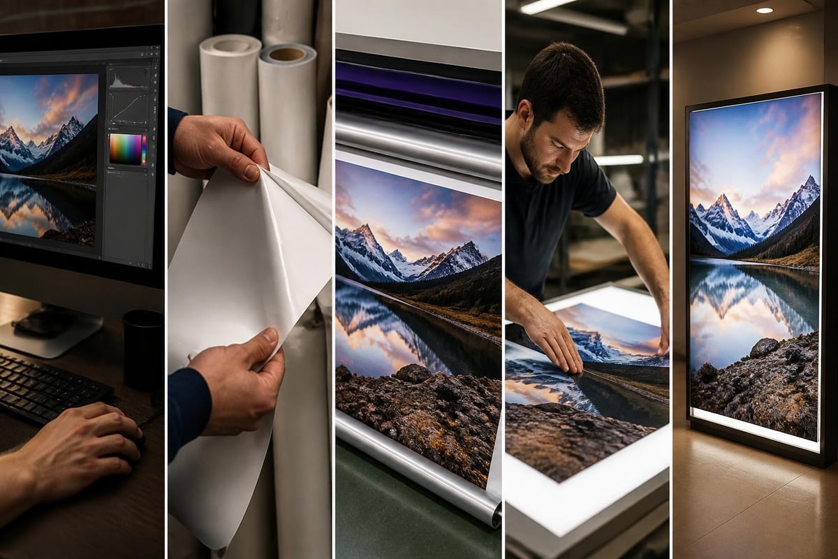 Backlit graphic design workflow