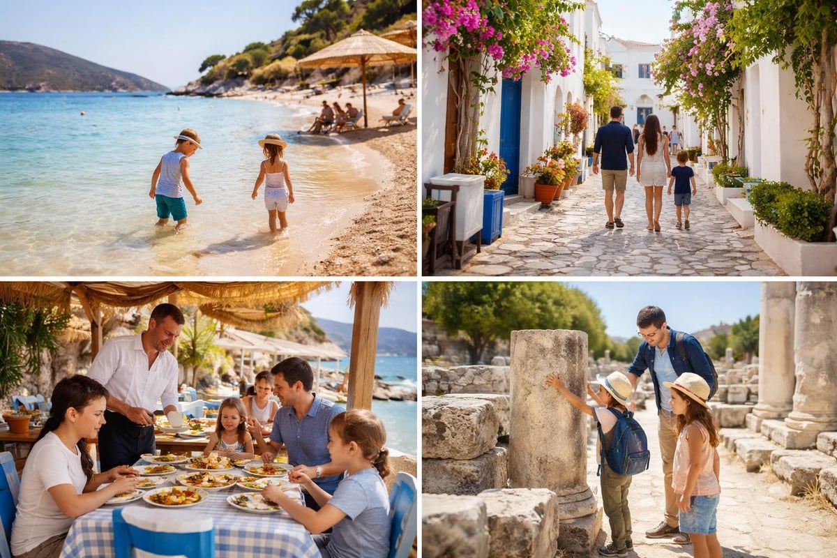 Family-friendly Greek island features