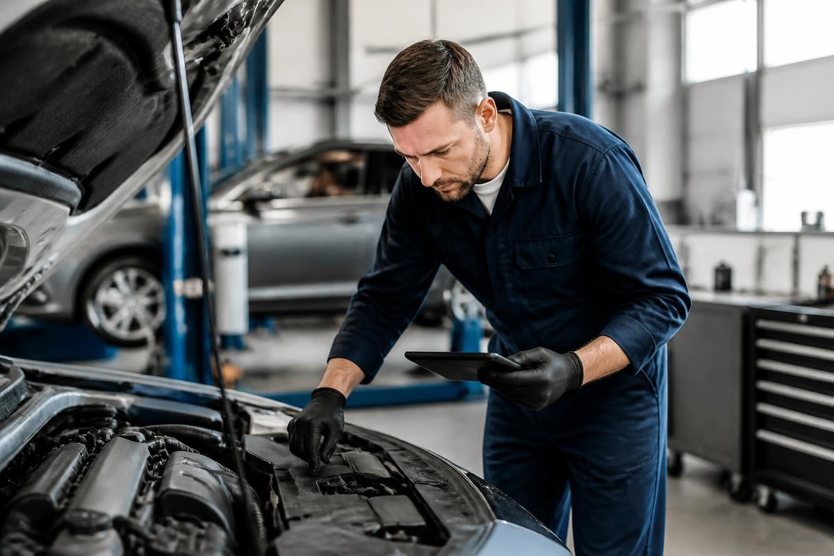 Car rental maintenance workflow