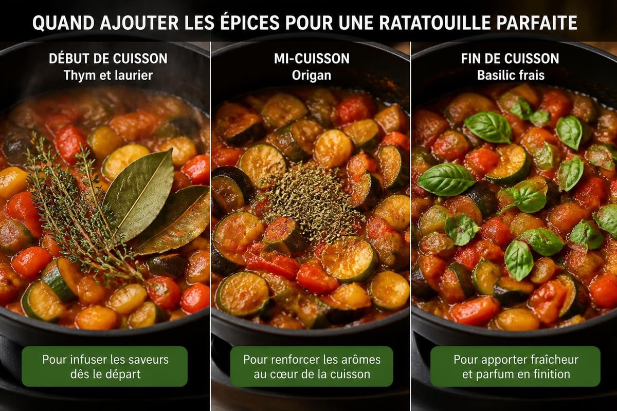 Étapes d'incorporation des épices