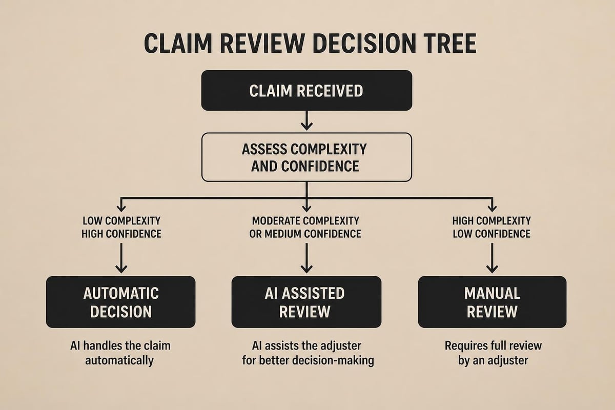 AI claims processing decision framework