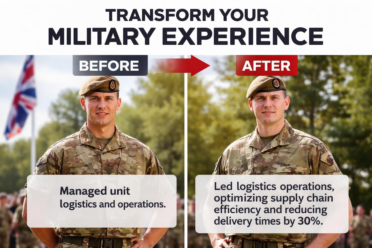 Army Resume Format: UK Guide for Military Transition 4 Achievement quantification