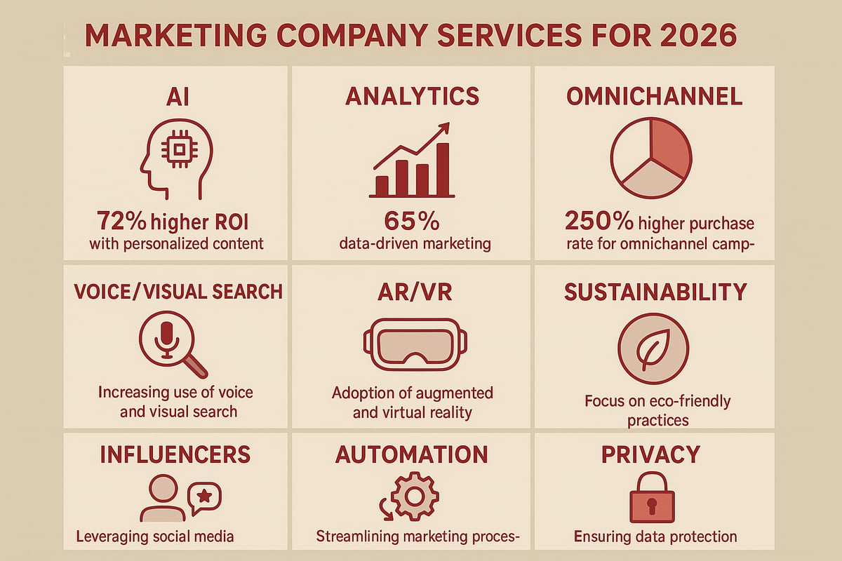 9 Essential Marketing Company Services You Need in 2026