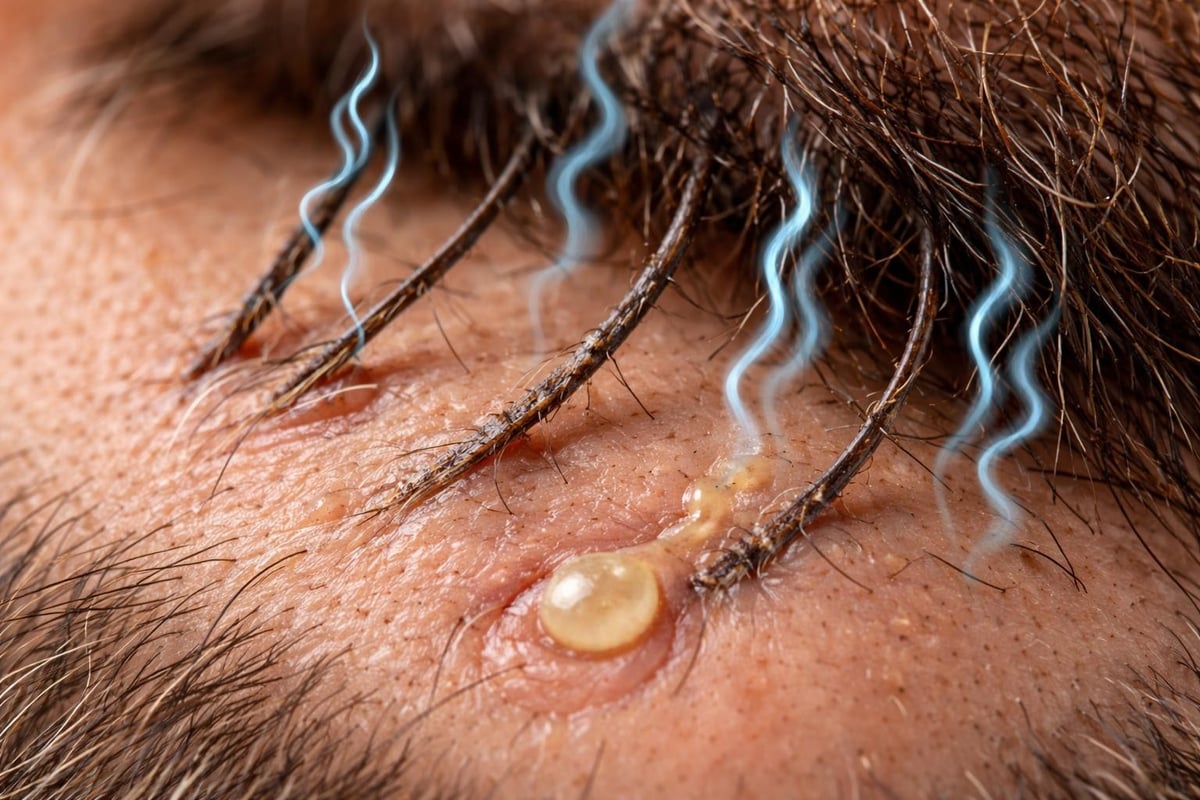Sebum depletion cycle in beard hair