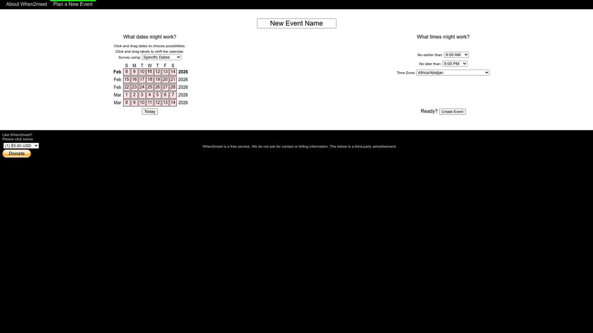 7 Essential Scheduling Tools Like Doodle for 2026 - When2meet