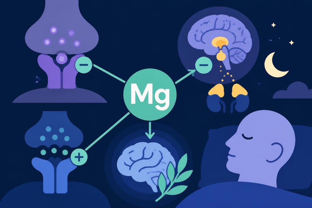 Magnesium pathways supporting sleep