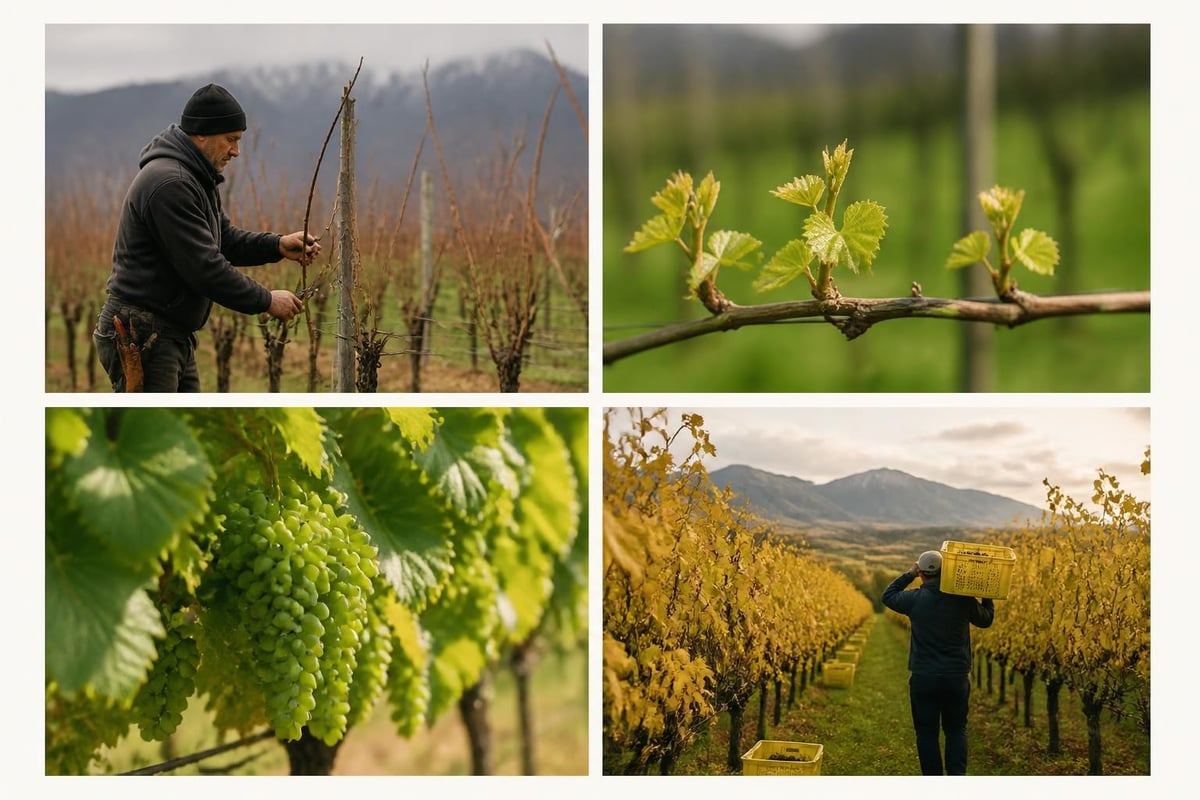 Seasonal vineyard work cycle