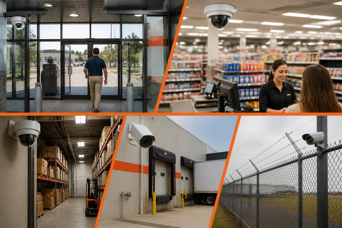 Five critical commercial CCTV zones