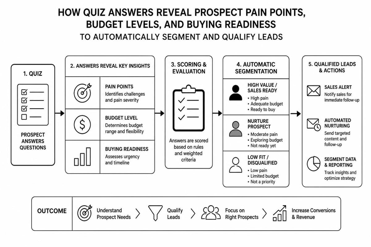 Lead qualification through quiz responses