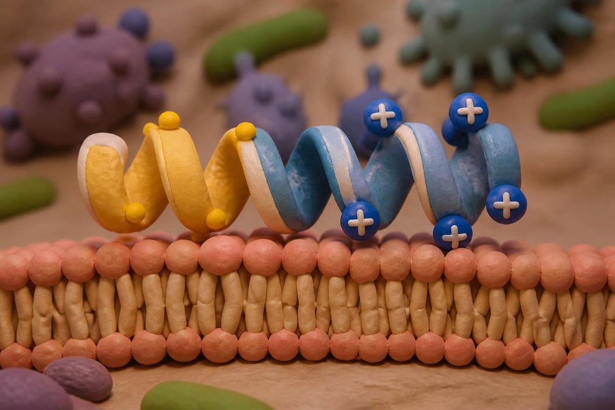 LL37 peptide amphipathic helical structure