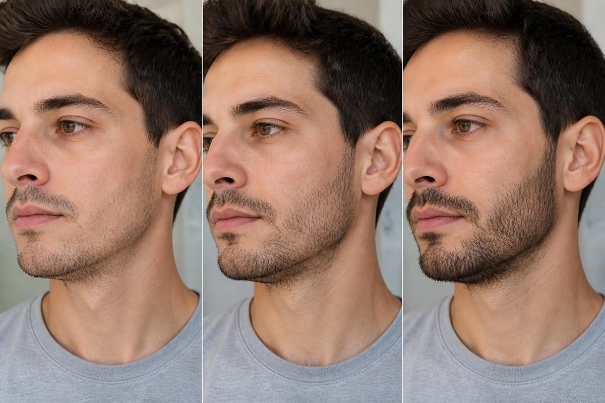 Beard scruff length comparison