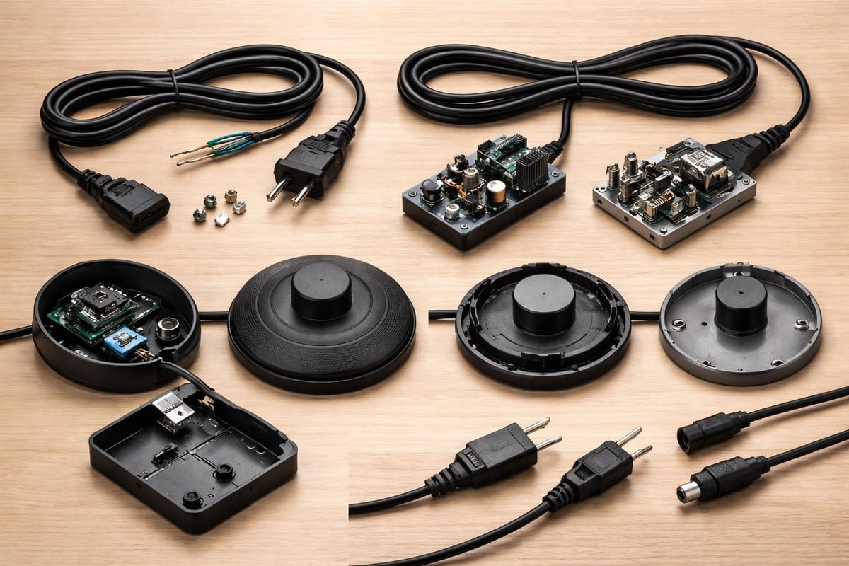 Stroomsnoer met vloerdimmer componenten