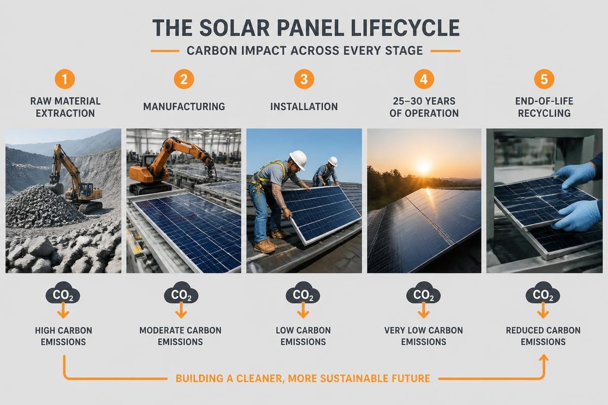 Solar panel lifecycle stages