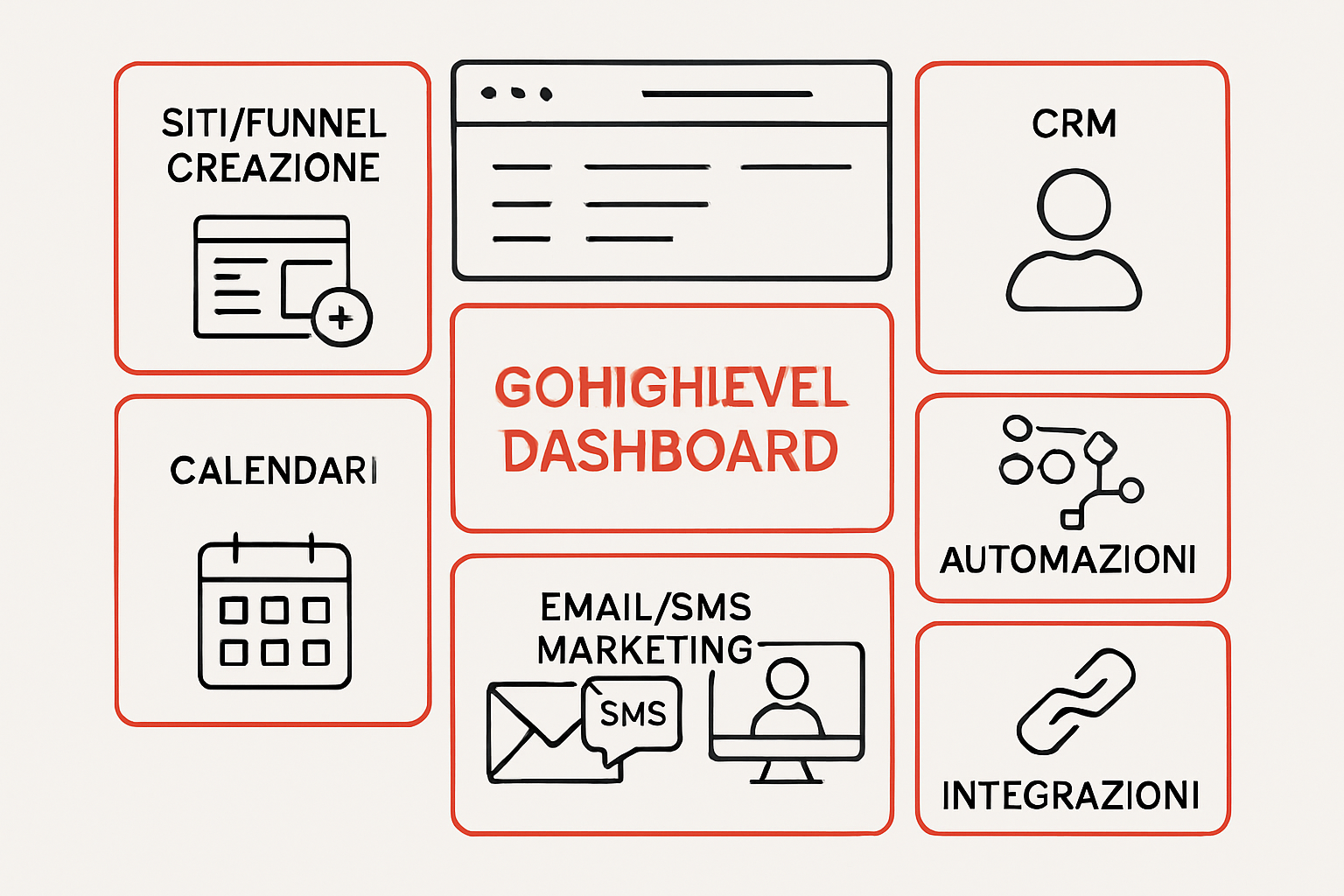 Guida Completa a GoHighLevel: Strategie e Vantaggi 2025 6 Le Funzionalità Fondamentali di GoHighLevel: Guida Step by Step