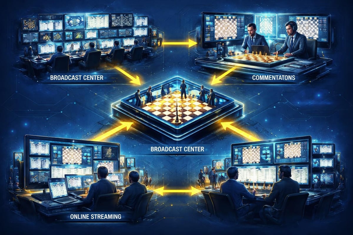 Tournament chess broadcasting