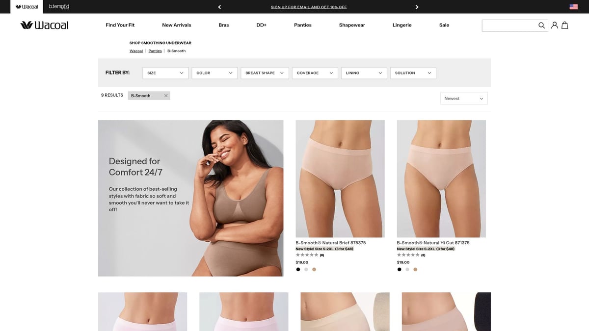 8 Best Invisible Underwear Picks for Seamless Comfort 2026 - Wacoal B-Smooth® Brief