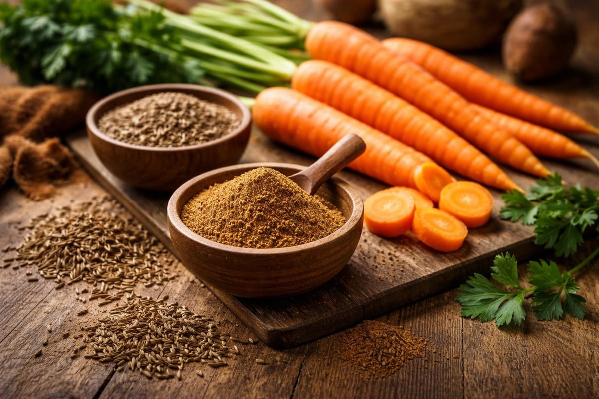 Association cumin et carottes