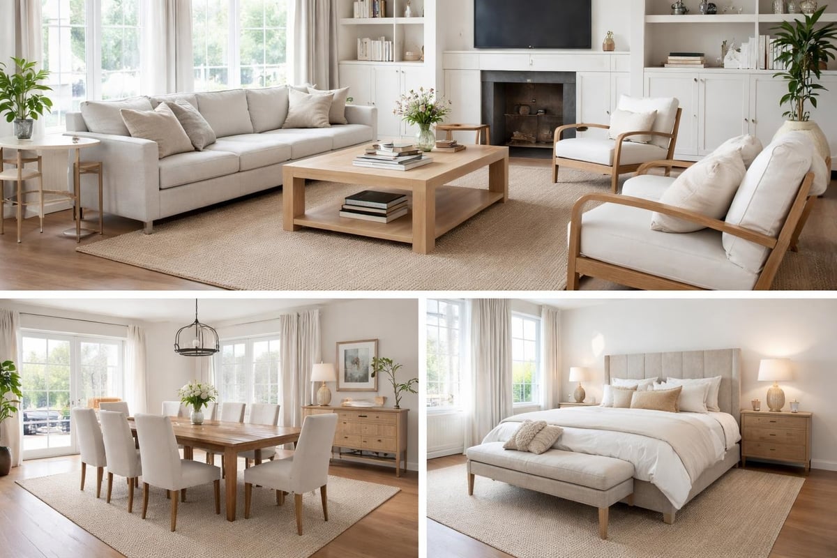 Furniture staging layout